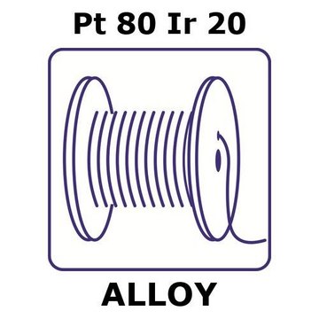 Platinum-iridium alloy, Pt80Ir20 2m wire, 0.25mm diameter, as drawn