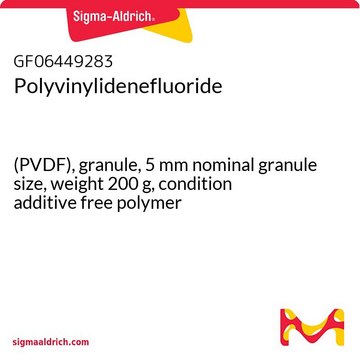 Polyvinylidenefluoride (PVDF), granule, 5&#160;mm nominal granule size, weight 200&#160;g, condition additive free polymer