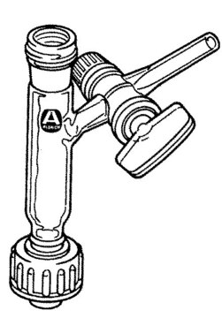 Aldrich &#174; Schlenk 型适配器 Straight with glass stopcock on side-arm, male joint: threaded 14/20, female joint: threaded 14/20