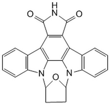 SB 218078 A cell-permeable, ATP-competitive, and reversible indolocarbazole derivative that acts as a potent and selective inhibitor of checkpoint kinase (Chk1) in vitro. It inhibits Chk1 phosphorylation of cdc25C with an IC&#8325;&#8320; of 15 nM.