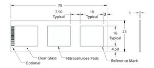 Grace Bio-Labs ONCYTE® AVID™ nitrocellulose film slides 3 (Pads), L × W 18 mm × 16 mm , Pads