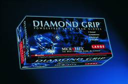 Microflex® 63-864 Diamond Grip® powder-free latex gloves size 7‑71/2 M