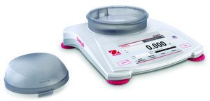 Ohaus® Scout® STX Touchscreen Balance Model STX223, weighing capacity 220 g, resolution: 0.001 g, AC/DC input 120 V AC, US 3-pin plug