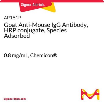 Goat Anti-Mouse IgG Antibody, HRP conjugate, Species Adsorbed 0.8&#160;mg/mL, Chemicon&#174;