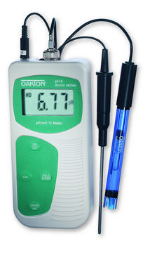 Oakton&#174; Acorn&#8482; series pH 6 meter reads pH, mV, and temperature