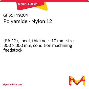 Polyamide - Nylon 12 (PA 12), sheet, thickness 10&#160;mm, size 300 × 300&#160;mm, condition machining feedstock