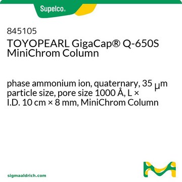 TOYOPEARL GigaCap&#174; Q-650S MiniChrom Column phase ammonium ion, quaternary, 35&#160;&#956;m particle size, pore size 1000&#160;Å, L × I.D. 10&#160;cm × 8&#160;mm, MiniChrom Column