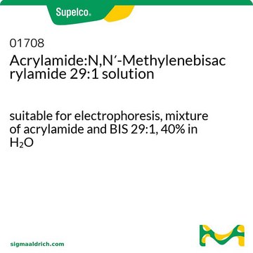 Acrylamide:N,N&#8242;-Methylenebisacrylamide 29:1 solution suitable for electrophoresis, mixture of acrylamide and BIS 29:1, 40% in H2O