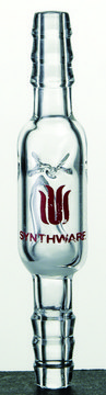 Synthware&#8482; All-glass check valve with 8mm hose connections