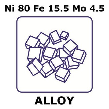 Nickel-iron-molybdenum alloy, Ni80Fe15.5Mo4.5 100g lump, 10mm max. lump size, pellets