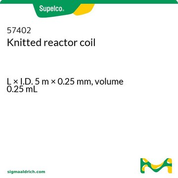 紧密的反应器螺旋管 L × I.D. 5&#160;m × 0.25&#160;mm, volume 0.25&#160;mL