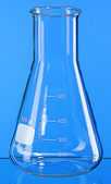 BRAND® Erlenmeyer flask with beaded rim and graduation, wide mouth volume 2000 mL