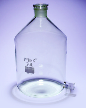 Pyrex&#174; Aspirator bottles with ground glass side-socket and neck 20000&#160;mL