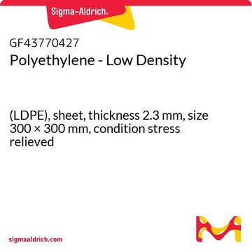 Polyethylene - Low Density (LDPE), sheet, thickness 2.3&#160;mm, size 300 × 300&#160;mm, condition stress relieved