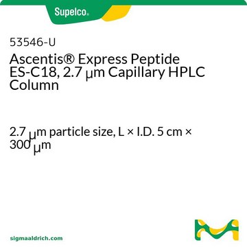 Ascentis&#174; Express Peptide ES-C18, 2.7&#956;m 毛细管 HPLC 色谱柱 2.7&#160;&#956;m particle size, L × I.D. 5&#160;cm × 300&#160;&#956;m