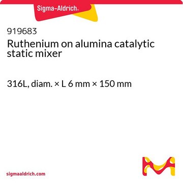 Ruthenium on alumina catalytic static mixer 316L, diam. × L 6&#160;mm × 150&#160;mm