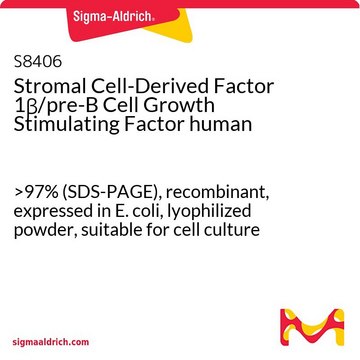 Stromal Cell-Derived Factor 1&#946;/pre-B Cell Growth Stimulating Factor human &gt;97% (SDS-PAGE), recombinant, expressed in E. coli, lyophilized powder, suitable for cell culture