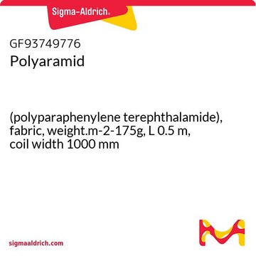 Polyaramid (polyparaphenylene terephthalamide), fabric, weight.m-2-175g, L 0.5&#160;m, coil width 1000&#160;mm