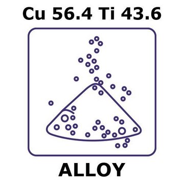 Copper-titanium alloy, Cu56.4Ti43.6 powder, 45micron max. particle size, alloy pre-cursor, 100g