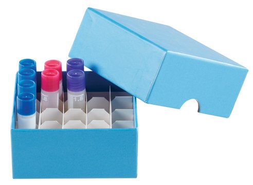 True North cardboard cryogenic vial storage box Holds 25 x 2 mL tubes, pack of 200 (20 x packs of 10ea)