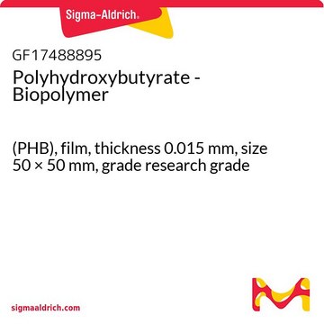 Polyhydroxybutyrate - Biopolymer (PHB), film, thickness 0.015&#160;mm, size 50 × 50&#160;mm, grade research grade