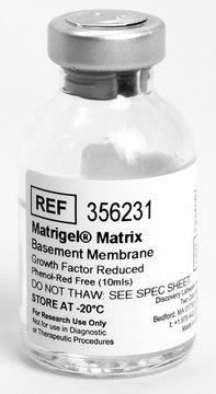 Corning&#174; Matrigel&#174; Growth Factor Reduced (GFR) Basement Membrane Matrix Phenol Red-Free, LDEV-Free, pack of 10&#160;mL