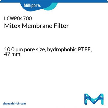 Mitex滤膜 10.0 &#181;m pore size, hydrophobic PTFE, 47 mm