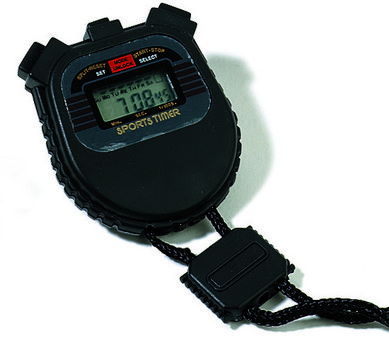 LCD Digital Stopwatch timing 1/100&#160;sec, accuracy: 0.003%, battery included, pkg of 1&#160;ea