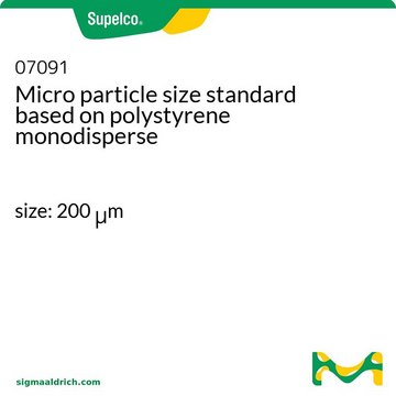 Micro particle size standard based on polystyrene monodisperse size: 200 &#956;m