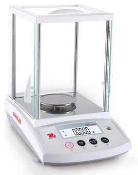 Ohaus&#174; PR Analytical Balance Model PR124/E, weighing capacity 120&#160;g, resolution: 0.1&#160;mg, AC/DC input 230 V, universal plug set