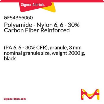 Polyamide - Nylon 6, 6 - 30% Carbon Fiber Reinforced (PA 6, 6 - 30% CFR), granule, 3 mm nominal granule size, weight 2000 g, black