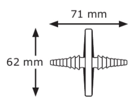 Millex&#174;疏水PTFE排风口过滤器 pore size 0.2&#160;&#956;m, diam. 50&#160;mm, non-sterile, 1/4-1/2 in. hose barb, sterilization compatible with autoclavable