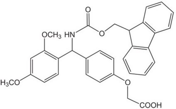 FMOC-RINK LINKER p-[(R,S)-&#945;-[1-(9H-Fluoren-9-yl)-methoxyformamido]- 2,4-dimethoxybenzyl]- phenoxyacetic acid Novabiochem&#174;