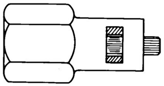 Adapter, 1/8 in. NPTF to M Luer-Lok, chrome plated