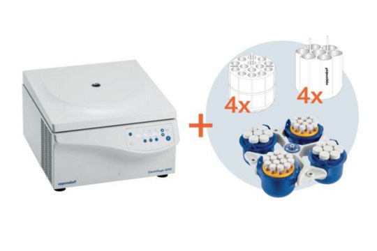 Eppendorf&#174; Centrifuge 5810 G incl. rotor S-4-104 and 15/50 mL adapters, AC/DC input 230 V AC, UK plug