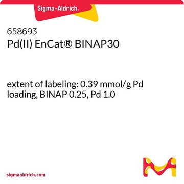 Pd(II) EnCat&#174; BINAP30 extent of labeling: 0.39&#160;mmol/g Pd loading, BINAP 0.25, Pd 1.0