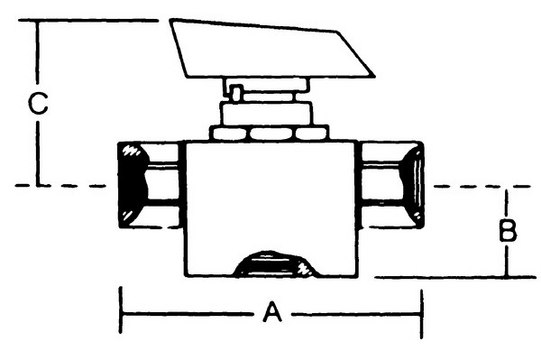 Ball Valve, 1/4&nbsp;in. NPTF, stainless steel