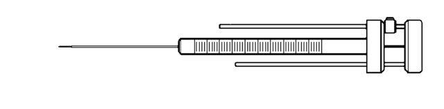 Hamilton&#174; syringe, cemented needle with guide 701NWG, volume 10&#160;&#956;L, needle size 26s ga, needle L 51&#160;mm (2&#160;in.)