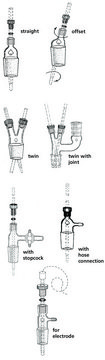 Ace-Thred&#8482; Thermometer/Tubing Adapter With hose connection, joint: ST/NS 19/22, thread I.D. 7.0&#160;mm