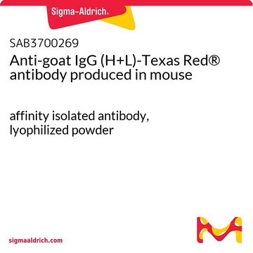 Anti-goat IgG (H+L)-Texas Red&#174; antibody produced in mouse affinity isolated antibody, lyophilized powder