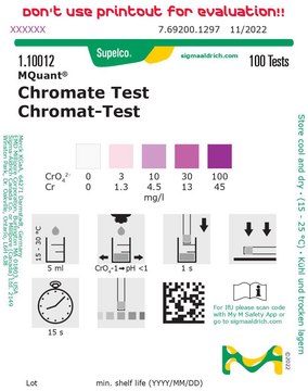 Chromate Test colorimetric, 3-100&#160;mg/L (CrO42-), MQuant&#174;