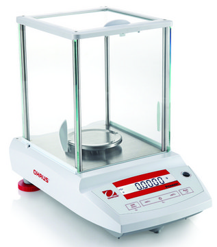 Ohaus&#174; Pioneer&#174; Plus analytical balance Model PA214C, AC/DC input 230 V AC, universal plug set