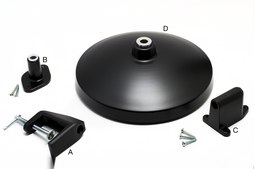 SP Bel-Art® Splash Shield Table Mounting Fixture fixed table bracket, attaches permanently with screws to bench top