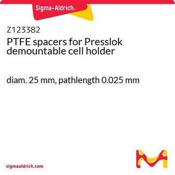 用于 Presslok 可拆卸吸收池固定装置的 PTFE 垫片 diam. 25&#160;mm, pathlength 0.025&#160;mm