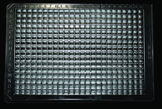 Nanofiber multiwell plate, with aligned nanofibers size 384&#160;wells