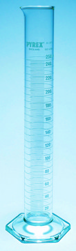 Pyrex&#174; measuring cylinder with spout, Class B volume 10&#160;mL