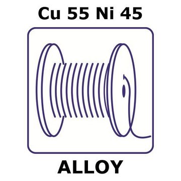 Constantan - resistance alloy, Cu55Ni45 100m wire, 0.05mm diameter, annealed