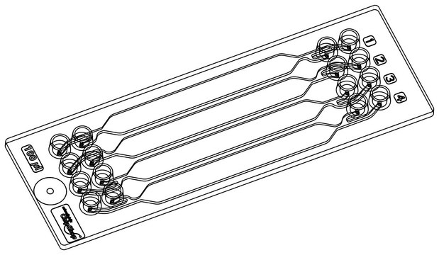 Rhombic chamber chip - 100 &#956;l Fluidic 221, PMMA