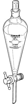 PYREXPLUS&#174; Squibb separatory funnel, Pyrex&#174; tapered stopper, PTFE stopcock funnel capacity 250&#160;mL