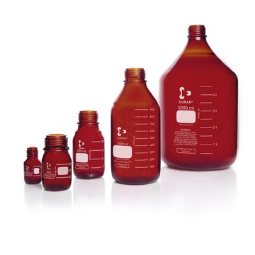 DURAN&#174; graduated amber laboratory bottle without cap, round amber glass bottle, bottle capacity (10&#160;mL), non-sterile